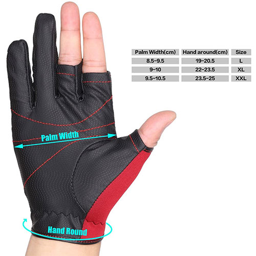 Neoprene Outdoor Sport 3 Cut Fingers Fishing Gloves with Anti-Slip